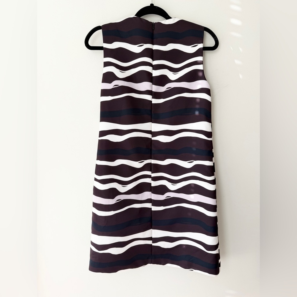 Judith & Charles Burgundy Striped Wavy Dress - Picture 2 of 4